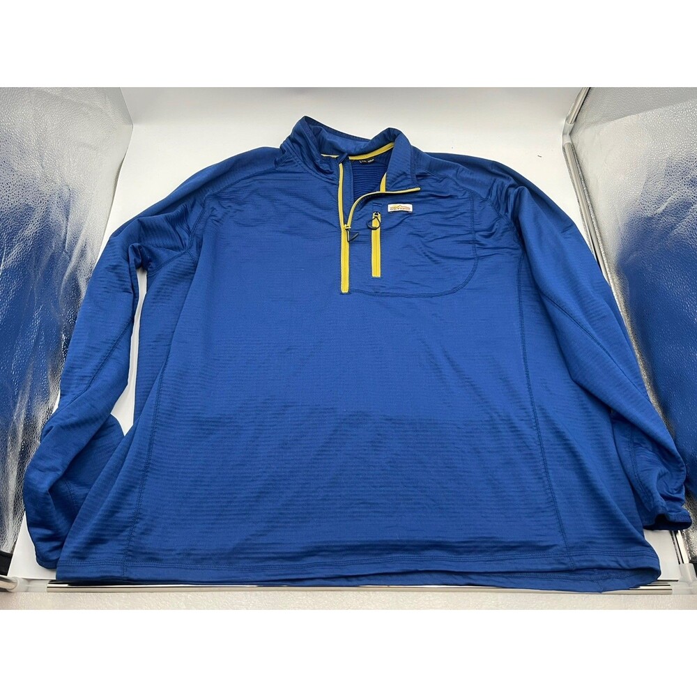 Orvis Horseshoe Hills Fleece 1/4 Zip Pullover Men's Size XXL Blue Chest Pocket